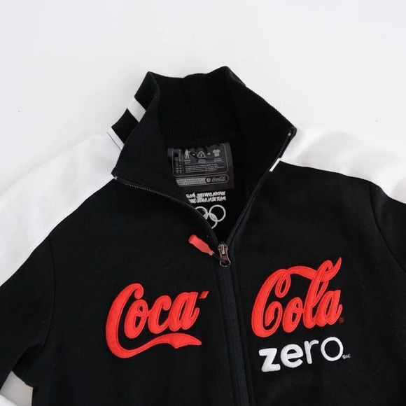 Coke Zero Black Zip Up Sweater Vancouver Olympics  2010 Size Medium - Picture 6 of 14